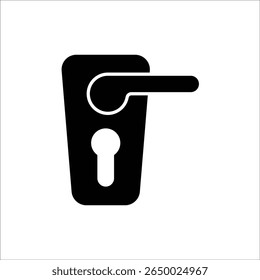 Plantilla de línea de icono de Vector de manija de puerta