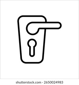 Plantilla de línea de icono de Vector de manija de puerta