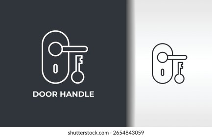 Ilustração Isolada De Símbolo De Vetor, Ícone Ou Sinal De Logotipo Da Alça Da Porta