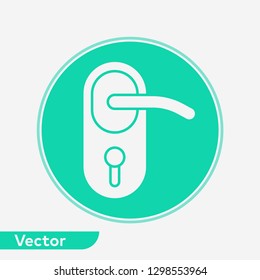 Door handle vector icon sign symbol