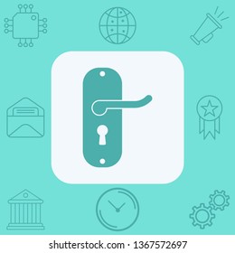 Door handle vector icon sign symbol