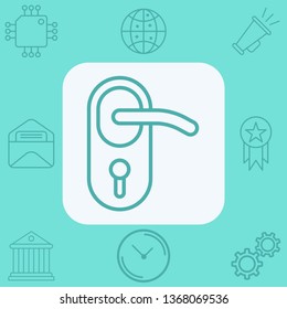 Door handle vector icon sign symbol