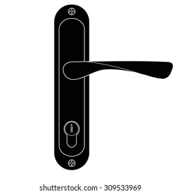 Door handle. Vector Illustration isolated on white background.