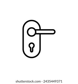 Türgriff Vektor Linie Symbol Illustration.