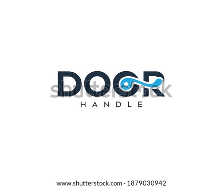 Door handle vector logo design