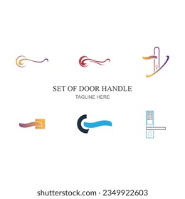 Door handle vector logo and symbol design