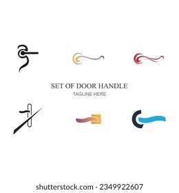 Door handle vector logo and symbol design