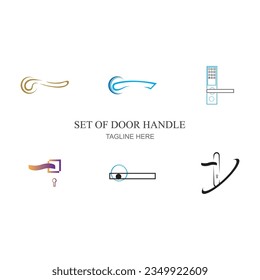 Türgriff, Vektorlogo und Symboldesign