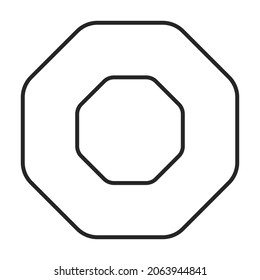 Türgriff mit Vektorgrafik-Symbol. Vektorgrafik-Türknauf auf weißem Hintergrund. Einziger Umriss-Symbol für Türgriff .