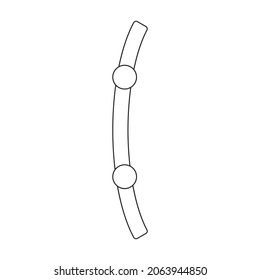 Door handle vector outline icon. Vector illustration doorknob on white background. Isolated outline illustration icon of door handle .