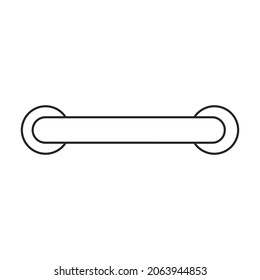 Door handle vector outline icon. Vector illustration doorknob on white background. Isolated outline illustration icon of door handle .