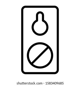 Door Hang Tags Vector Icon Design Concept