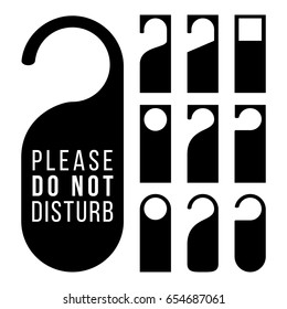 Door Hanger Blank Set. Hostel, Hotel Hanger Door Knob Sign. Do Not Disturb. 