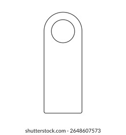 Suspension de porte en tant que template vierge dans le contour de l'Image vectorielle