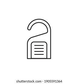 door hanger clean icon outline style design. door hanger clean vector illustration. isolated on white background
