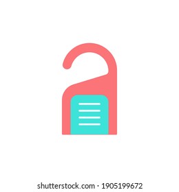 ilustración del icono del vector limpio del colgador de la puerta. diseño vectorial de hotel. aislado en fondo blanco