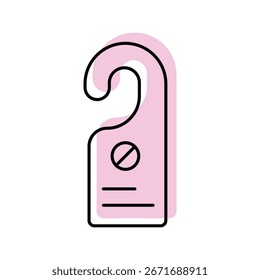 Door Hanger color shadow thinline icon , vector, pixel perfect, illustrator file 
