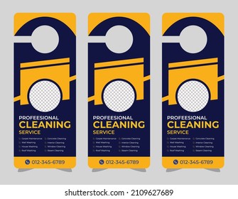 Door hanger design template, hotel knob design. Vector door hanger.	
