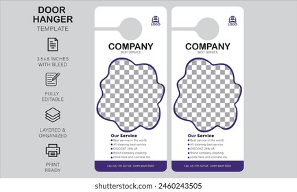Door hanger design template for your business or company