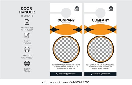 Door hanger design template for your business or company