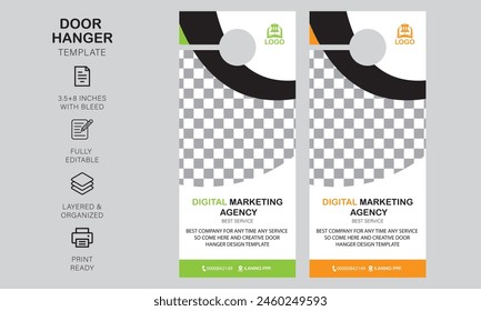 Door hanger design template for your business or company