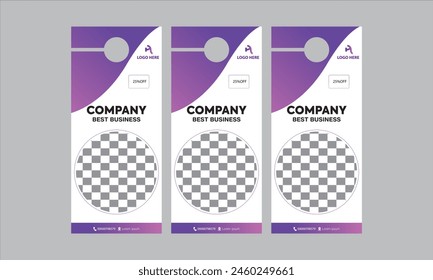 Door hanger design template for your business or company