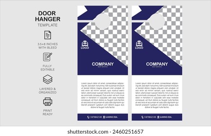 Door hanger design template for your business or company