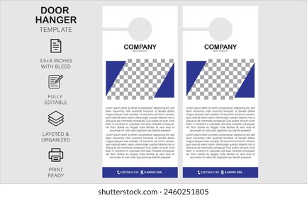 Door hanger design template for your business or company