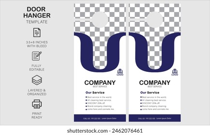 door hanger design template for your business or company