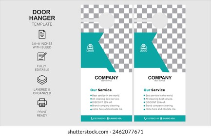 door hanger design template for your business or company