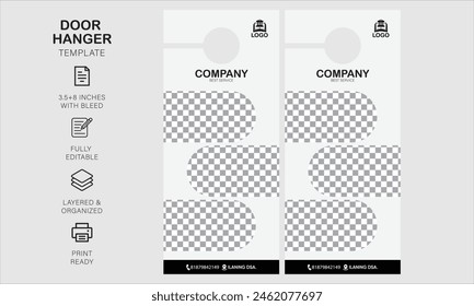 door hanger design template for your business or company
