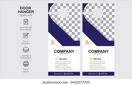 door hanger design template for your business or company