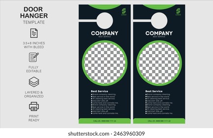 Door hanger design template for your business 