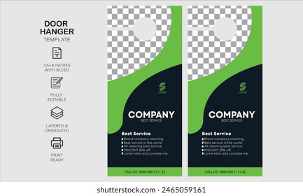 Door hanger design template for your business or company