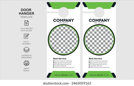 Door hanger design template for your business or company