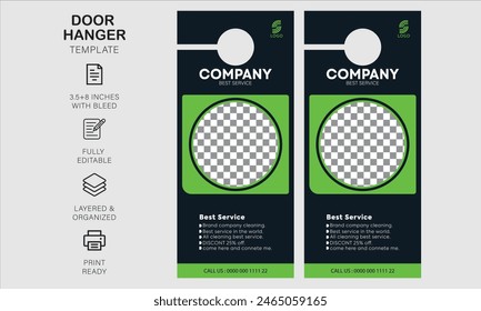 Door hanger design template for your business or company