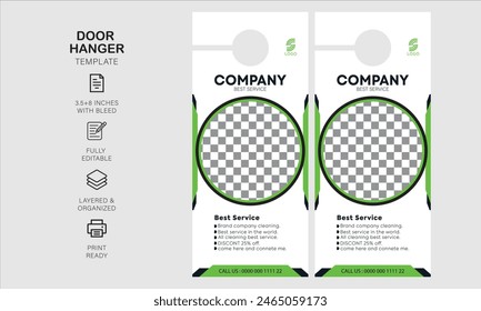 Door hanger design template for your business or company