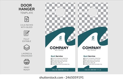 Door hanger design template for your business or company