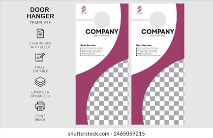 Door hanger design template for your business or company