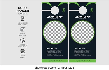 Door hanger design template for your business or company