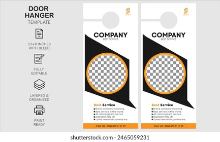 Door hanger design template for your business or company