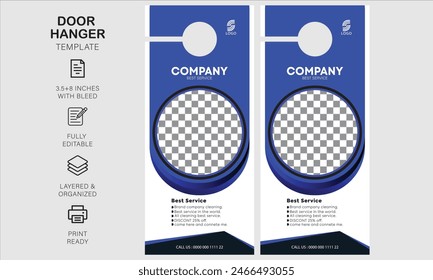 Door hanger design template for your business or company