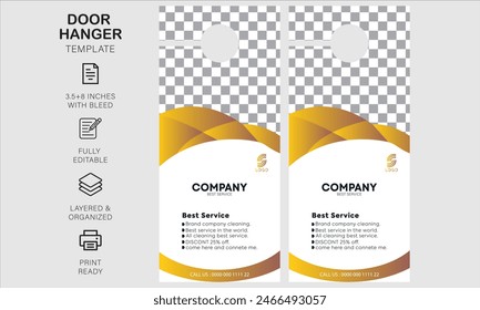 Door hanger design template for your business or company