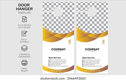 Door hanger design template for your business or company