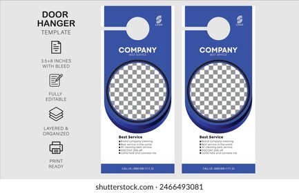 Door hanger design template for your business or company