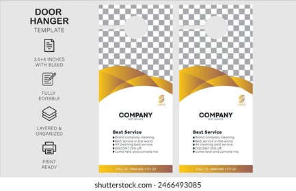 Door hanger design template for your business or company