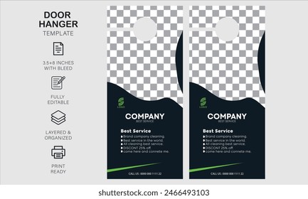 Door hanger design template for your business or company