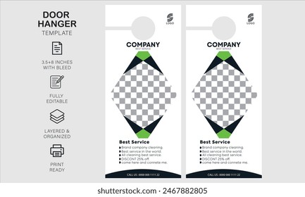 Door hanger design template for your business or company
