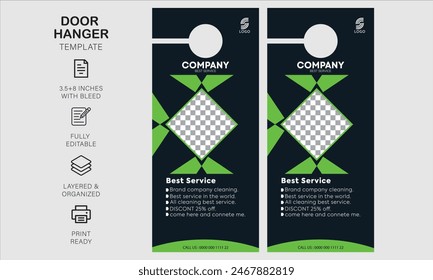 Door hanger design template for your business or company