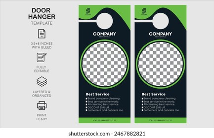 Door hanger design template for your business or company